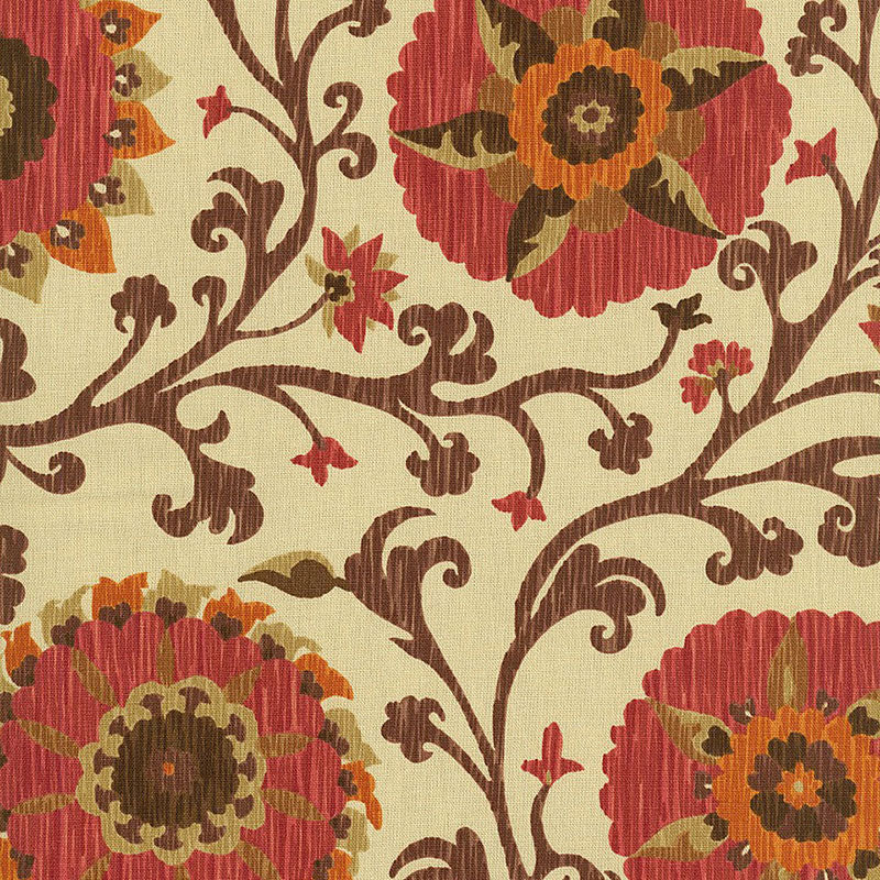 FERGANA EMBROIDERY PRINT | RAISIN