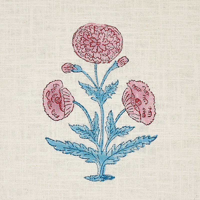 POPPY HAND BLOCK PRINT | ROSE & SKY