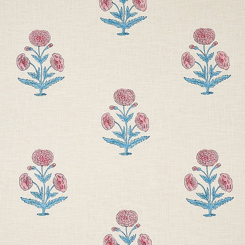 POPPY HAND BLOCK PRINT | ROSE & SKY