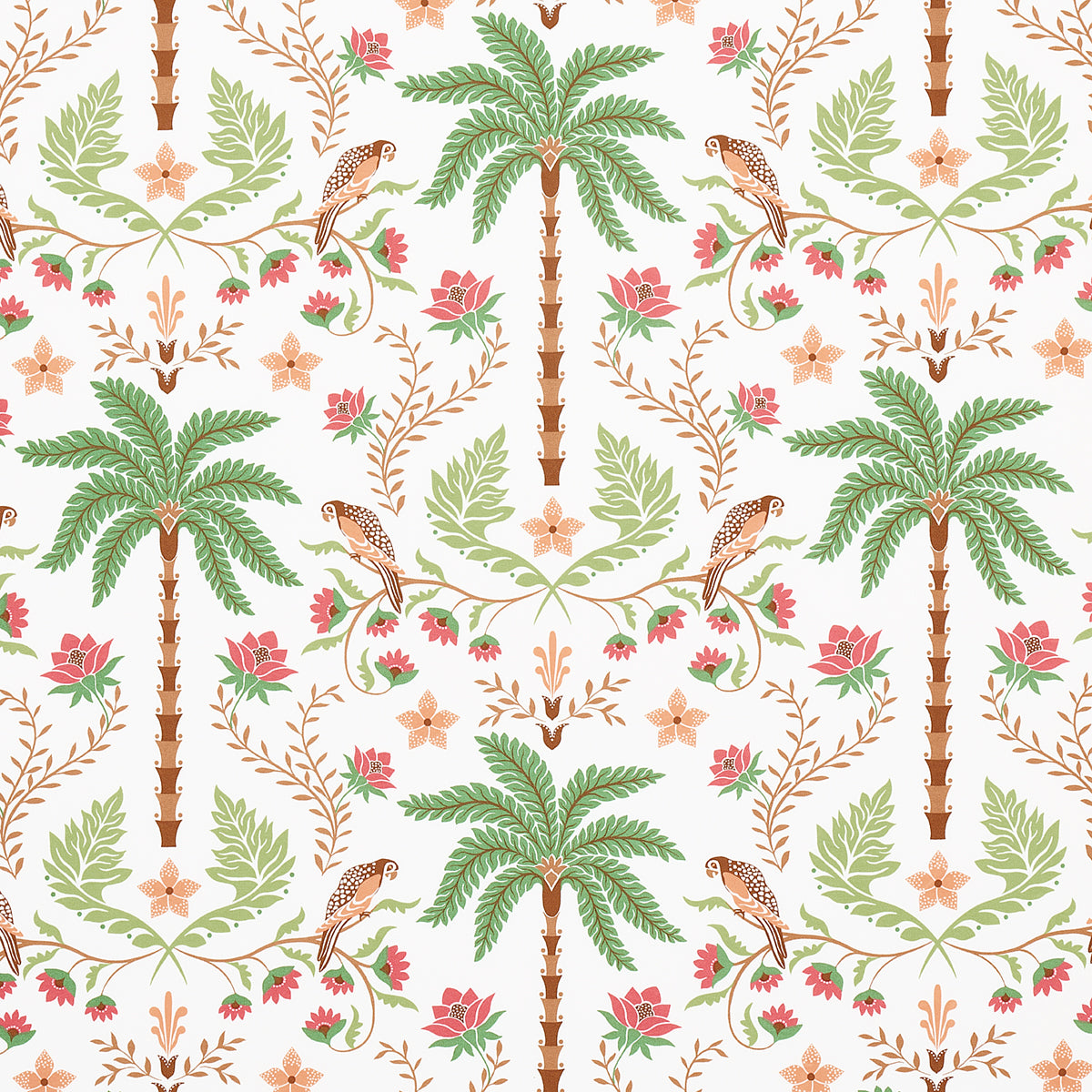 ISLAND PALM INDOOR/OUTDOOR | CORAL & GREEN