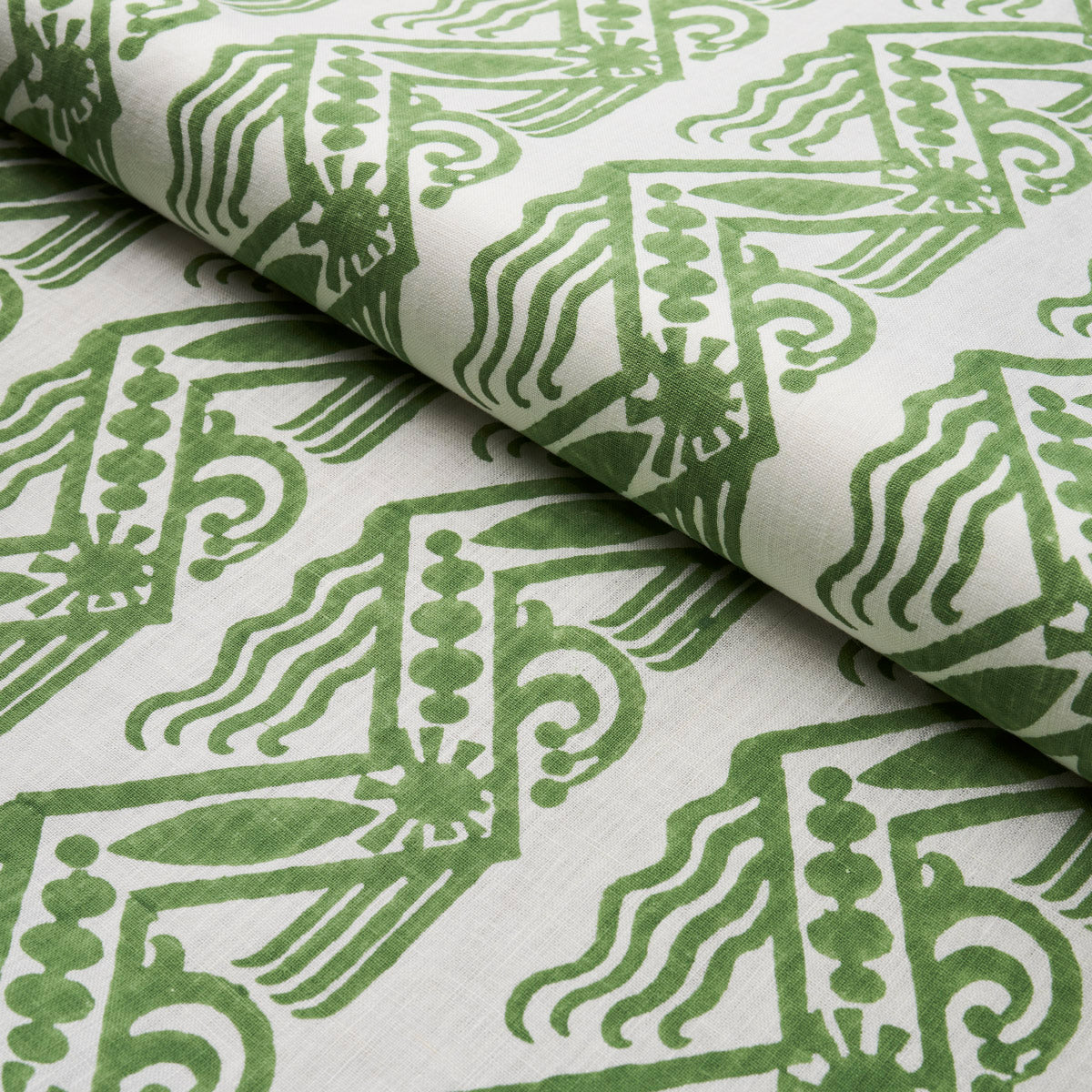 VENETIAN ZIG ZAG BLOCK PRINT | GREEN