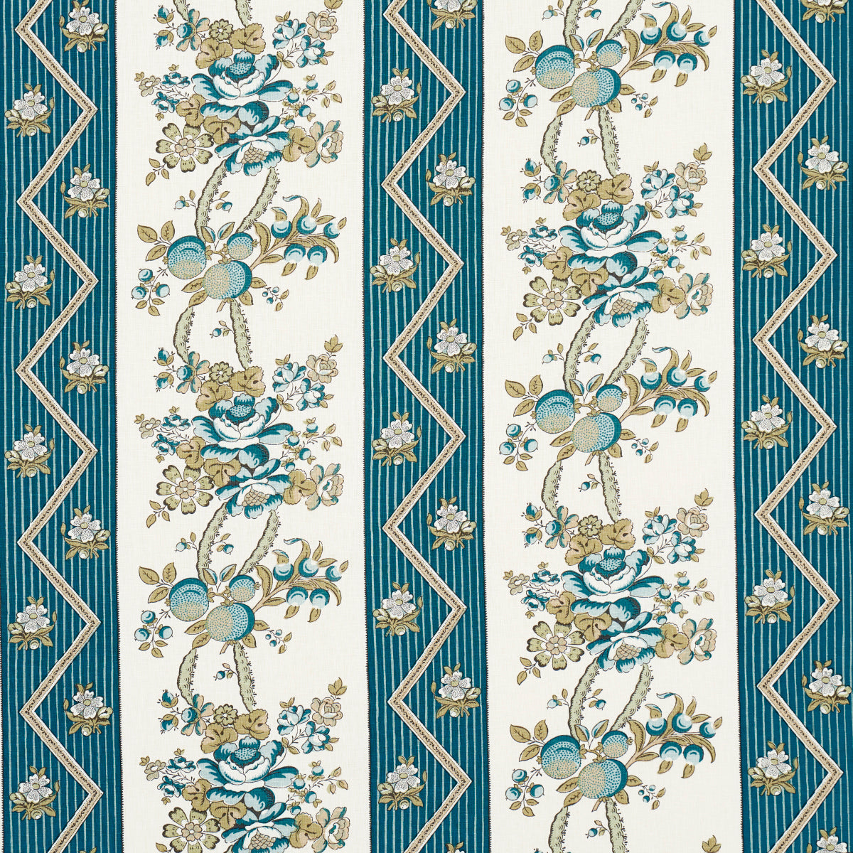 SYLVAIN FLORAL STRIPE | Teal