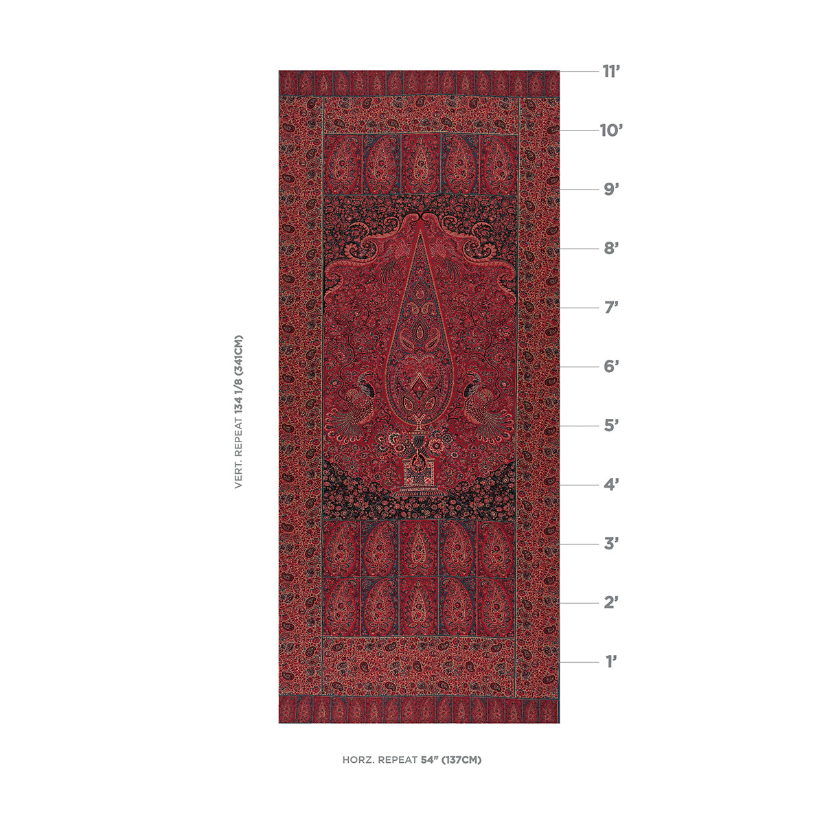 PANNELLO PAISLEY COLMERY | ROSSO