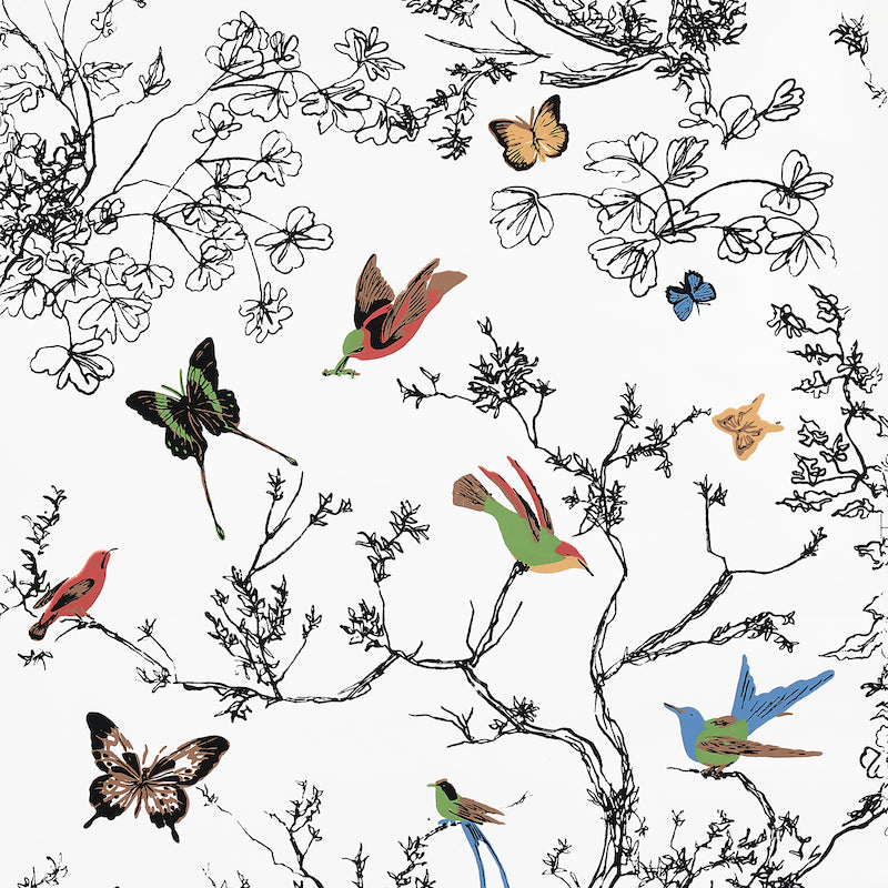 QC Terme | Uccelli e farfalle | Rivestimento murale | &gt;300 metri