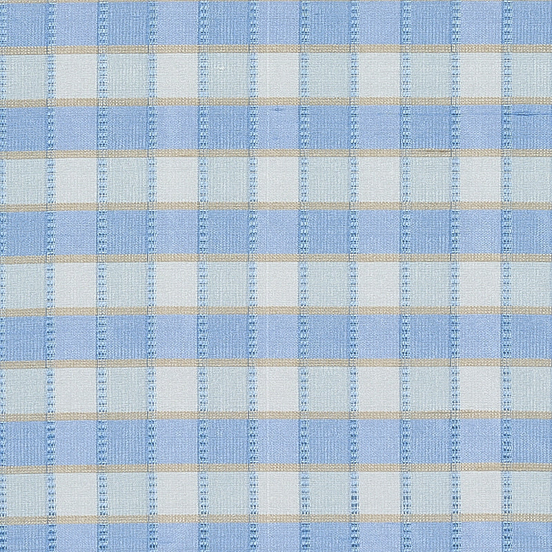 INGRID SILK CHECK | SKY