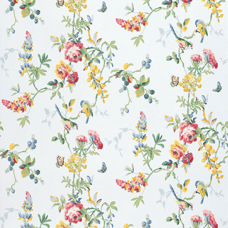 CHICKADEE FLORAL | Sky