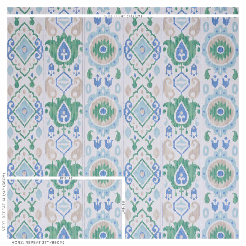 ELIZIA IKAT | VERDE BLU