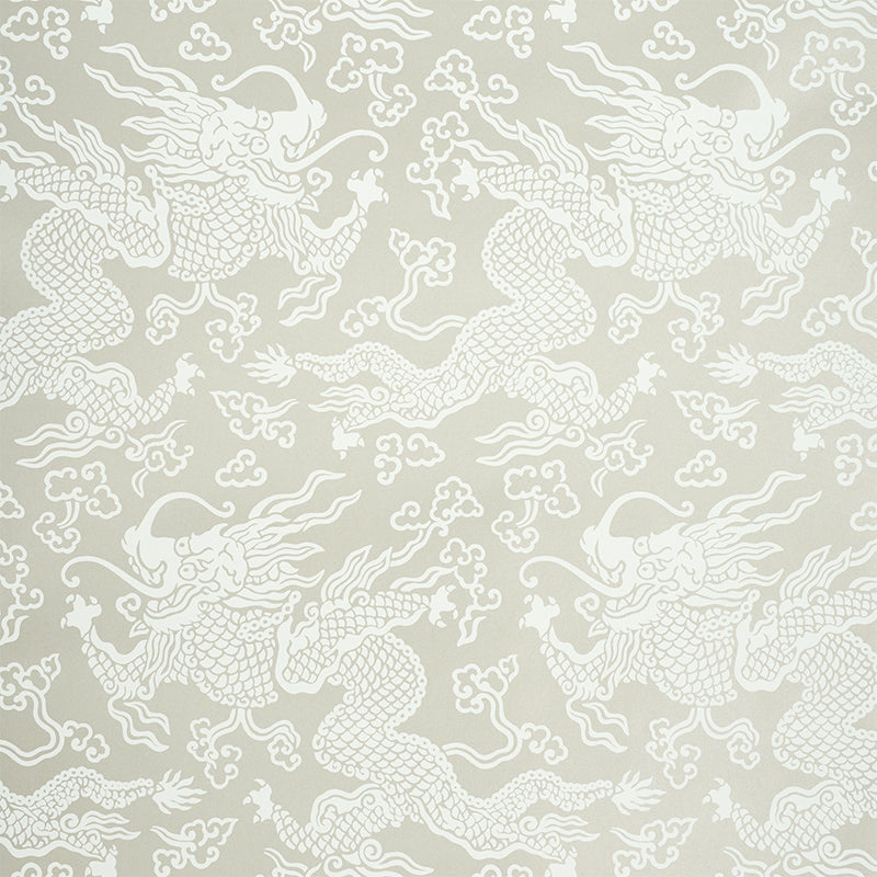 RUAN DRAGON DAMASK | Warm Silver