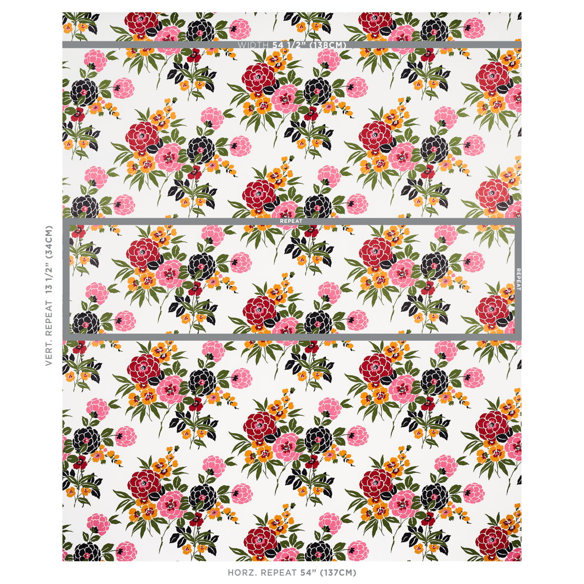 VALENTINA FLORAL | MULTI ON WHITE