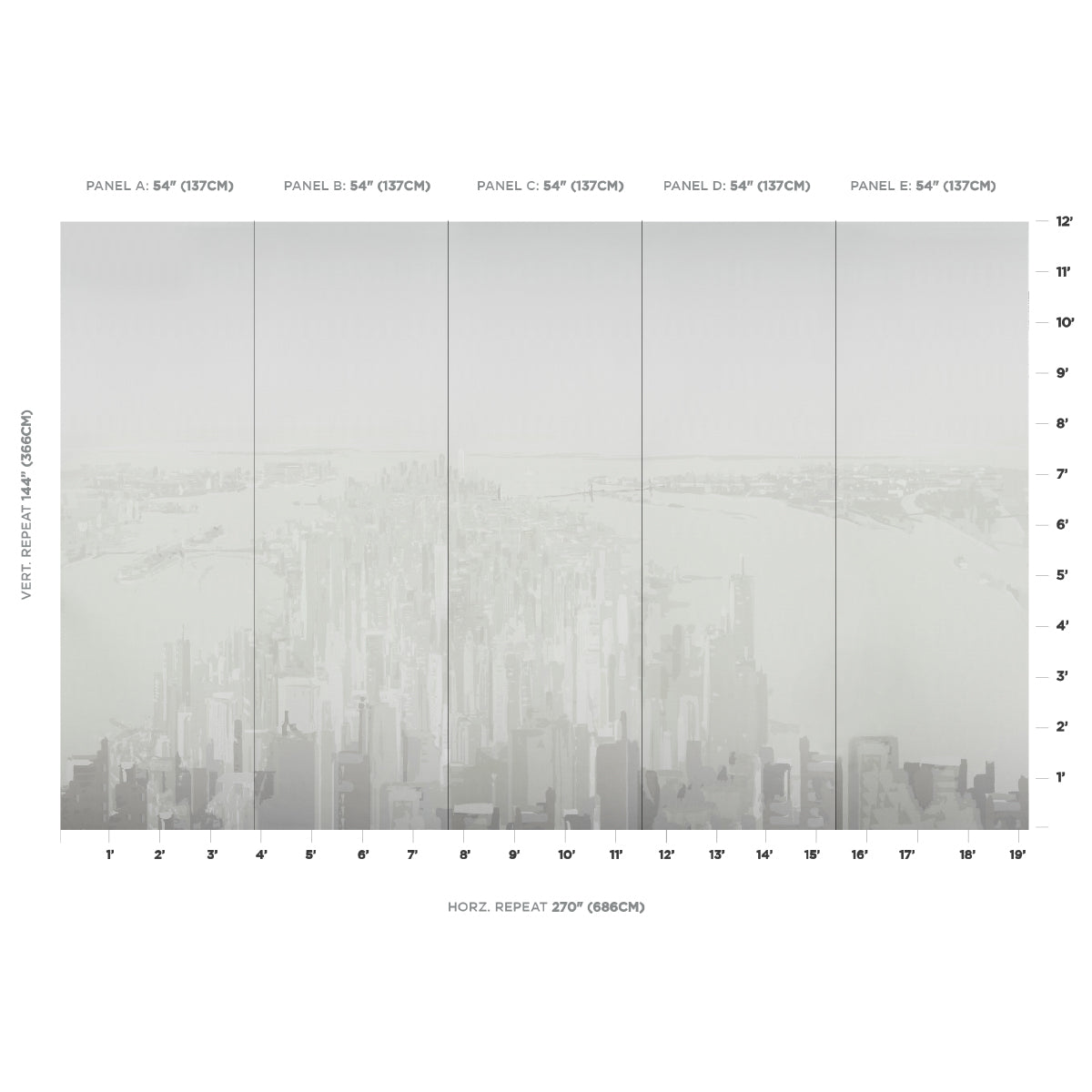 PASCAL CAMPION'S NEW YORK SKYLINE | SOFT GRAY