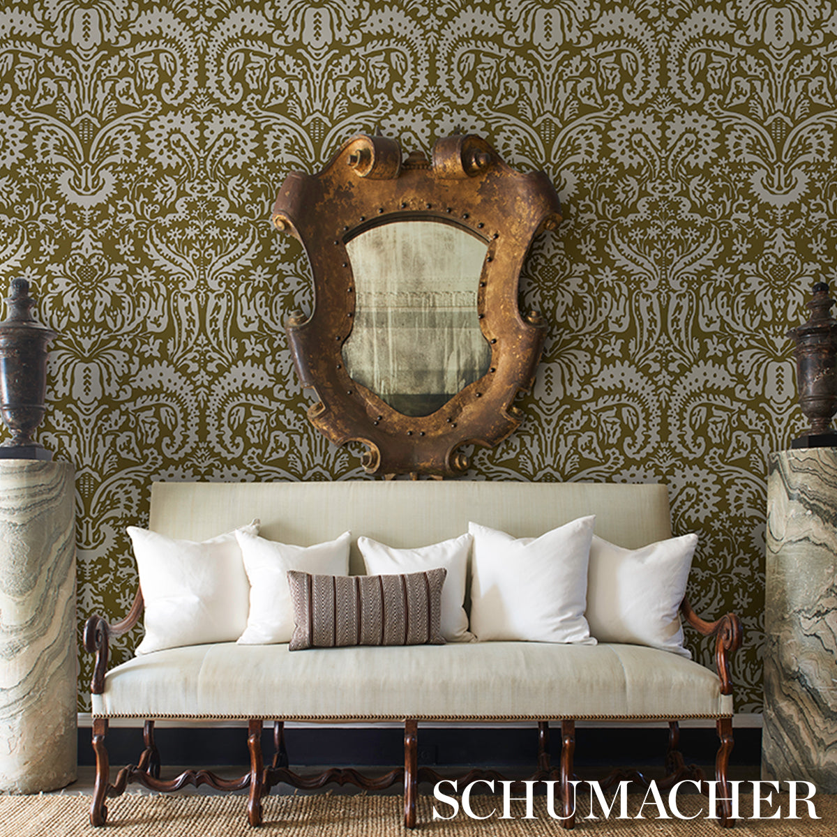 SUFFOLK DAMASK | OLIVE