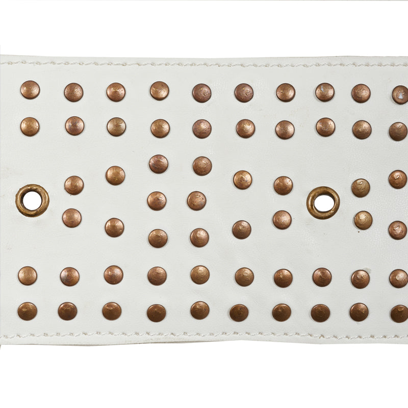 STUDDED LEATHER TRIM | IVORY