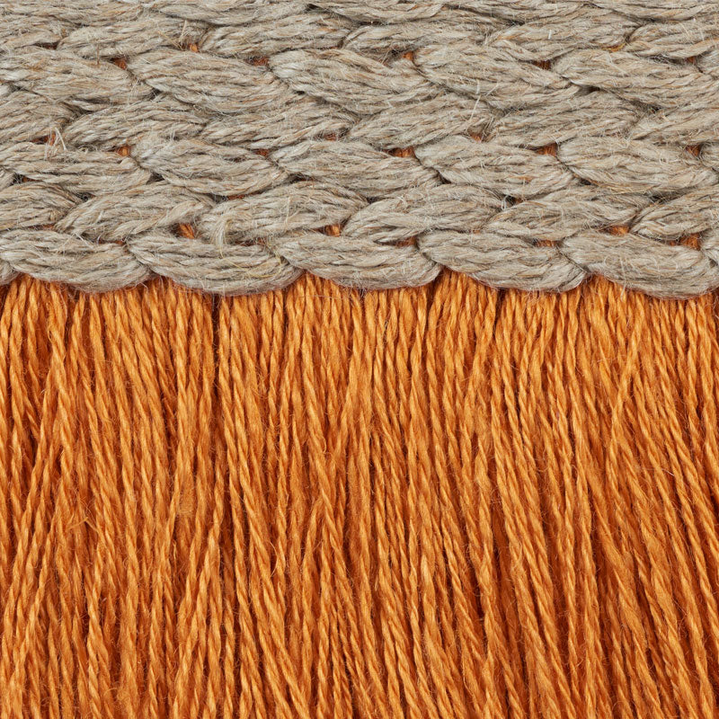 BRAIDED LINEN FRINGE | ORANGE