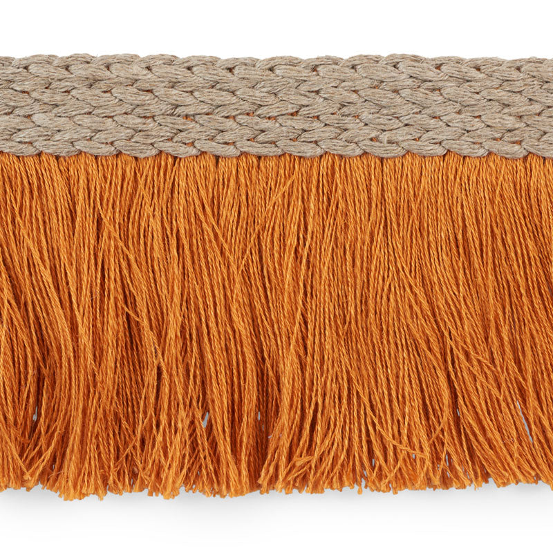 BRAIDED LINEN FRINGE | ORANGE