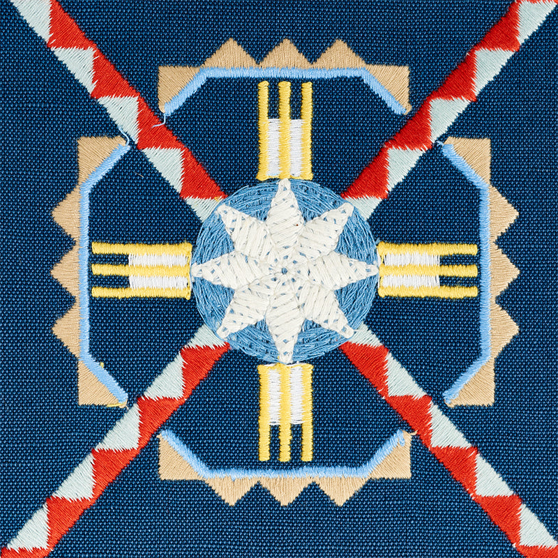 CHAMIZAL EMBROIDERY | BLUE & RED