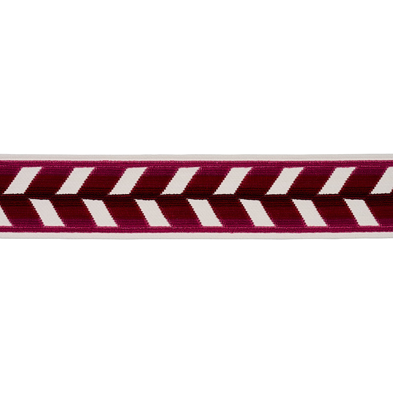 NASTRO IN VELLUTO CHEVRON STRIE | GRANATO