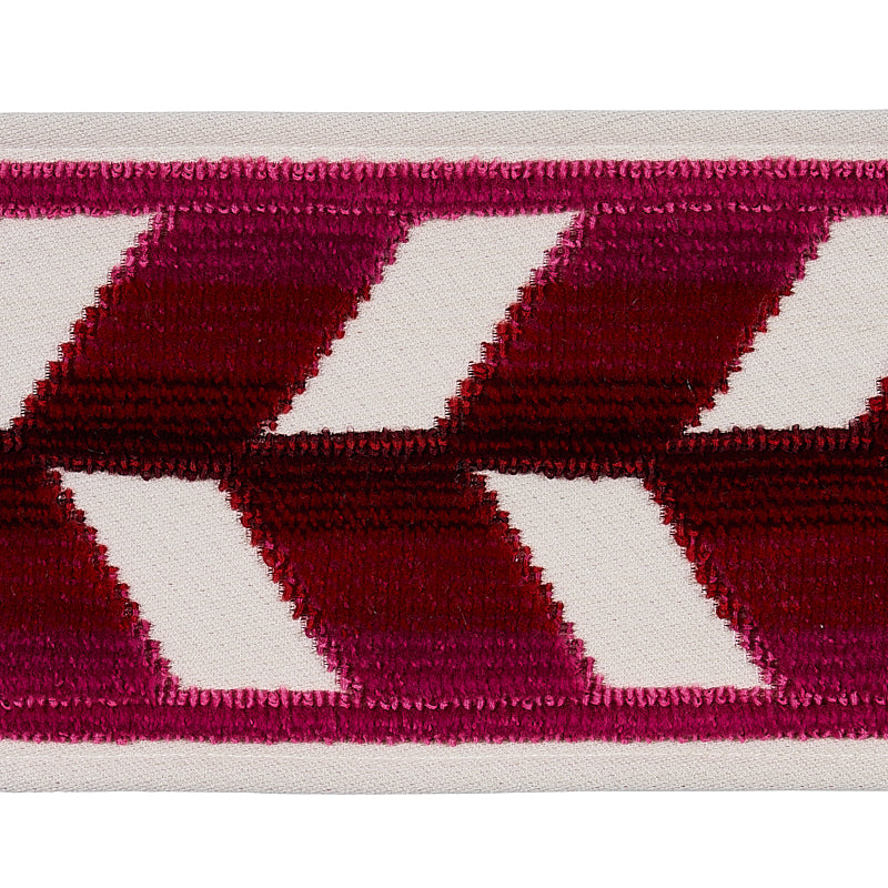 NASTRO IN VELLUTO CHEVRON STRIE | GRANATO