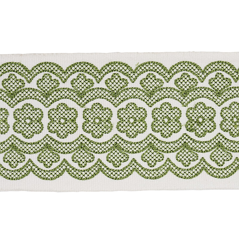 Astrid Embroidered Tape | GREEN