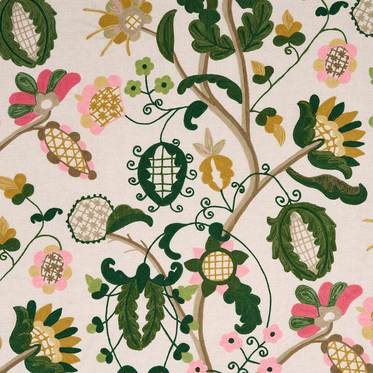 MANDEVILLA EMBROIDERY | PINK & GREEN