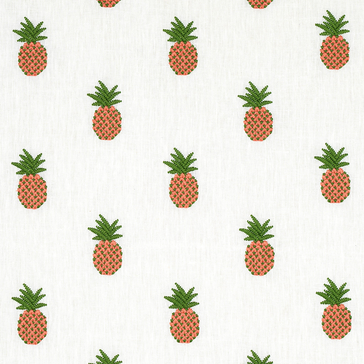 PINEAPPLE EMBROIDERY | APRICOT ON IVORY