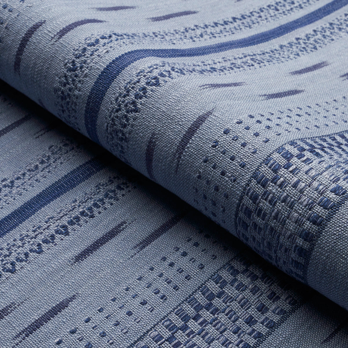 MIRZA IKAT STRISCIA | INDIGO SU CHAMBRAY