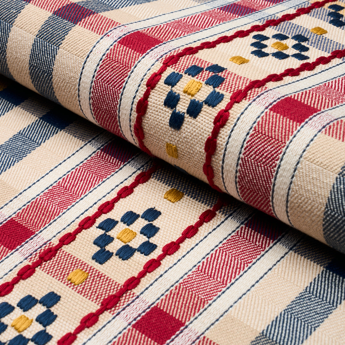 HUTTON HAND WOVEN CHECK | ROUGE & NAVY