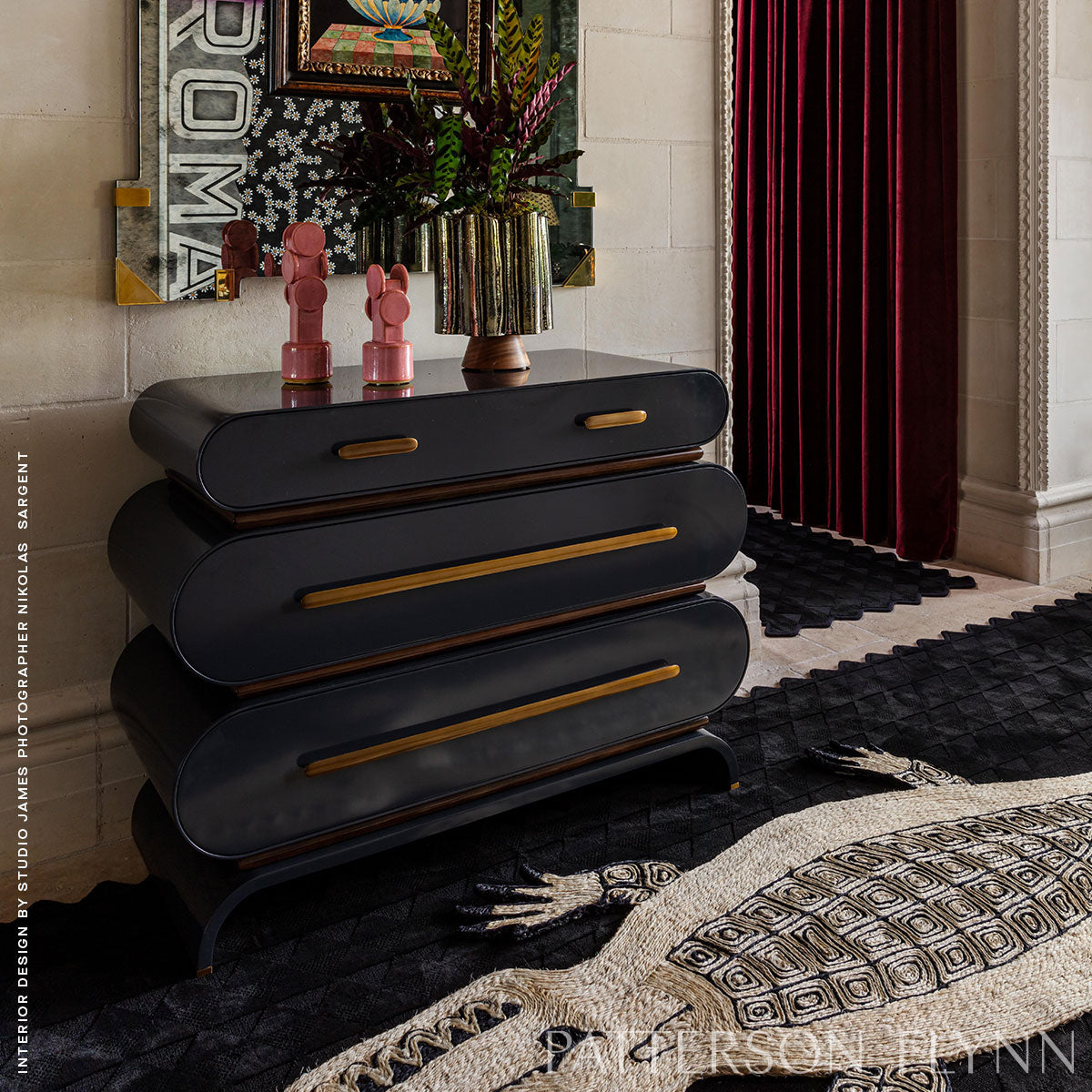 Caiman Rug | NATURAL/BLACK