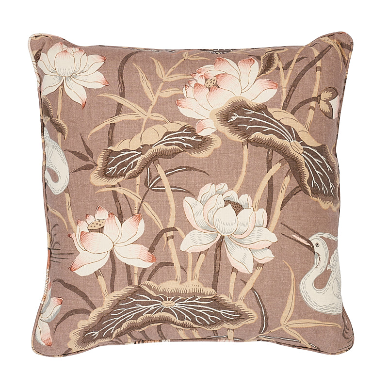 Lotus Garden Pillow | Mocha