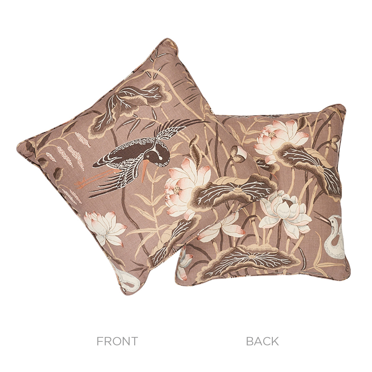 Lotus Garden Pillow | Mocha