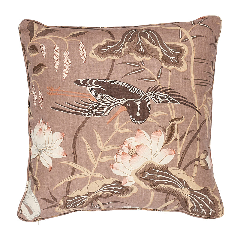 Lotus Garden Pillow | Mocha