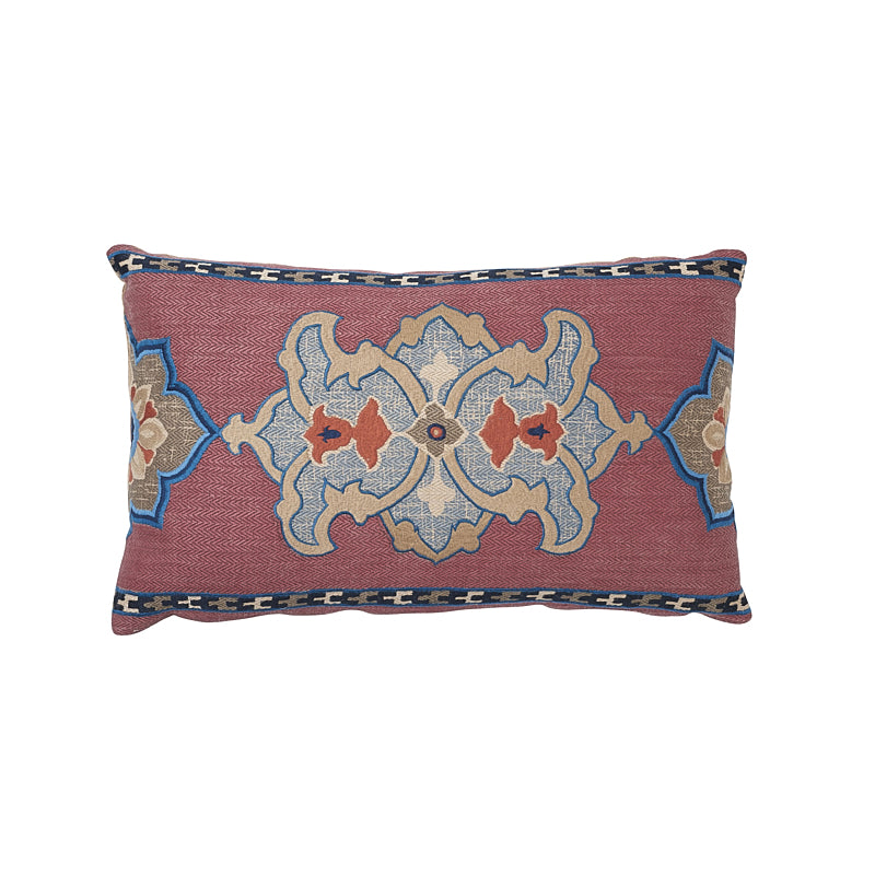 Temara Embroidered Pillow | Pomegranate