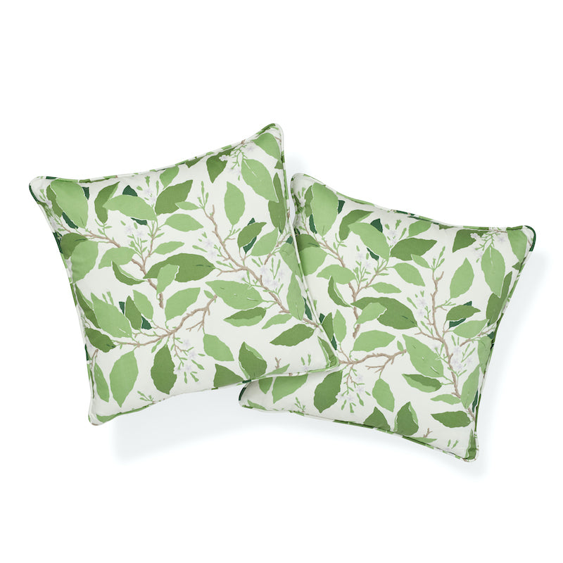 Cuscino con foglie di corniolo | Avorio