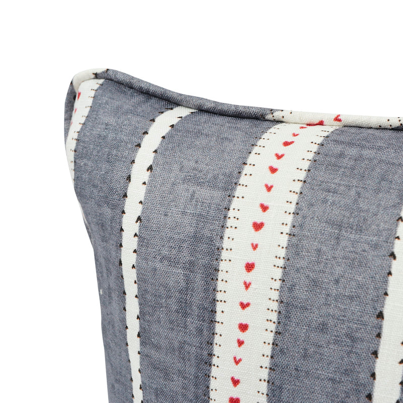Amour Pillow | Charcoal & White