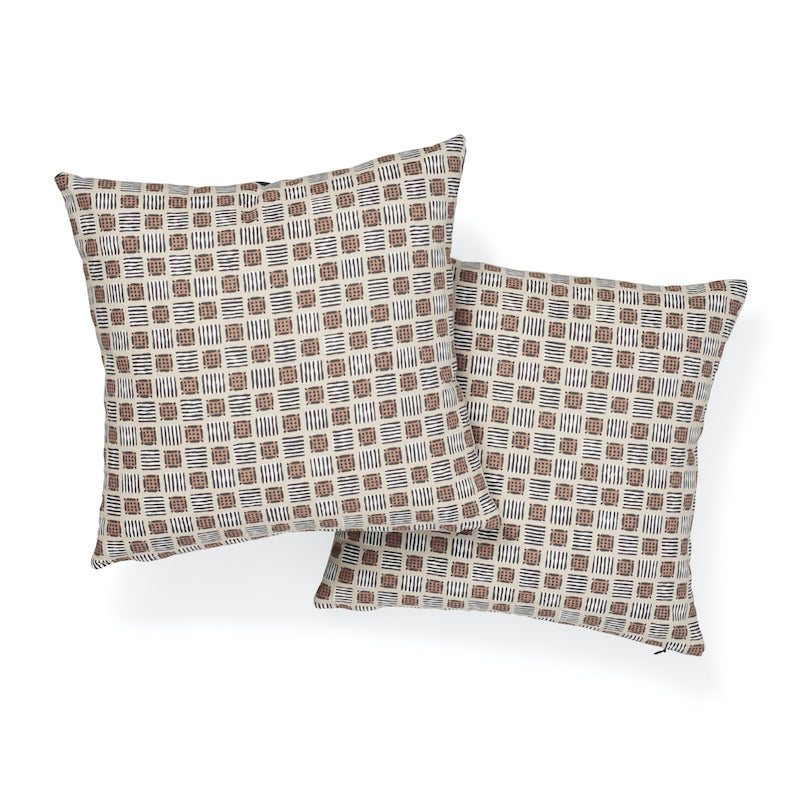 Mottley Grid Pillow | Wren