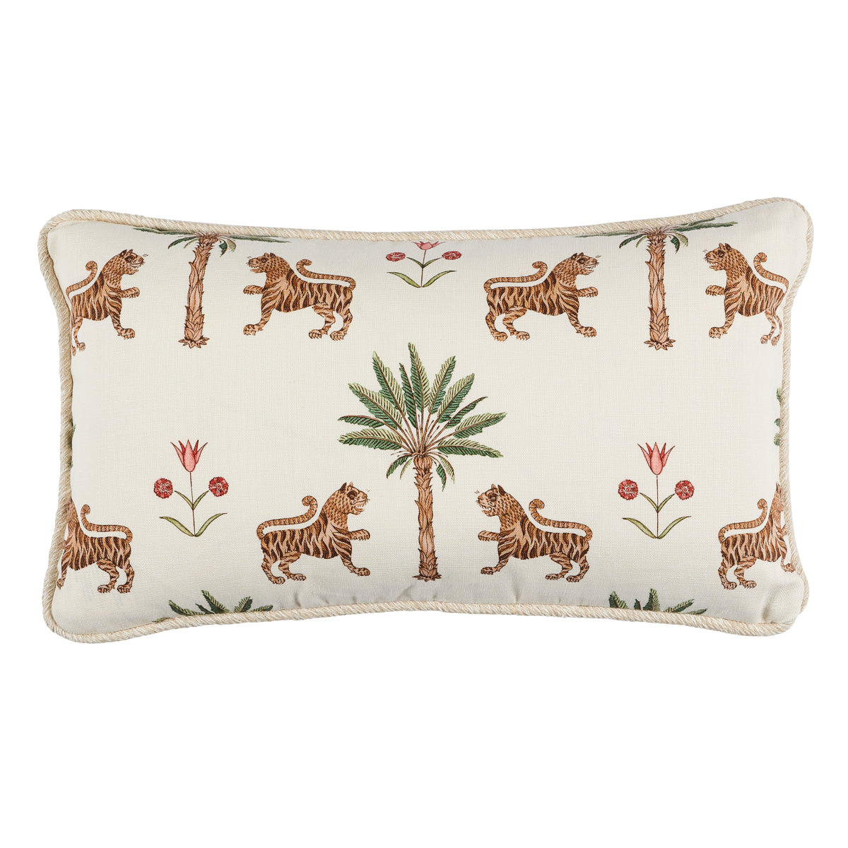 Tiger Palm Pillow | Cocoa