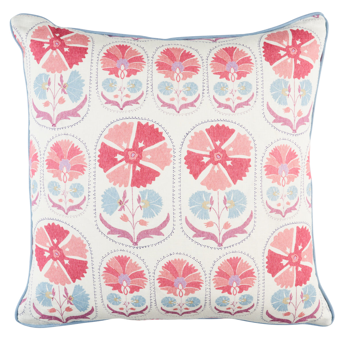 Anjuna Floral Linen Pillow | Mulberry