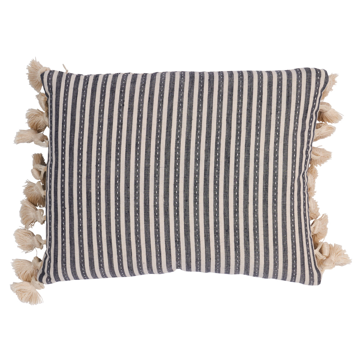 Mathis Ticking Stripe Pillow | Carbon