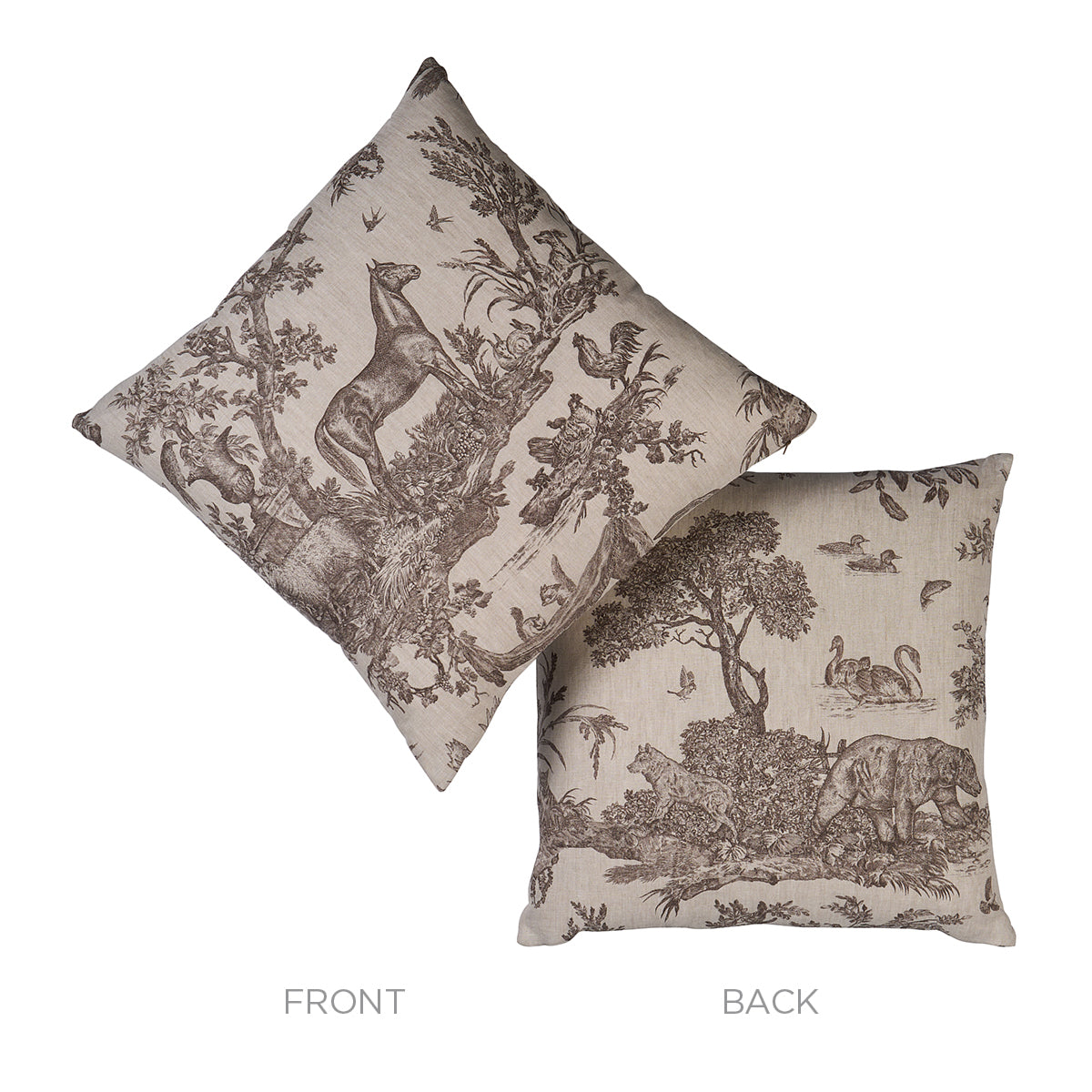 Western Toile Pillow | Sepia