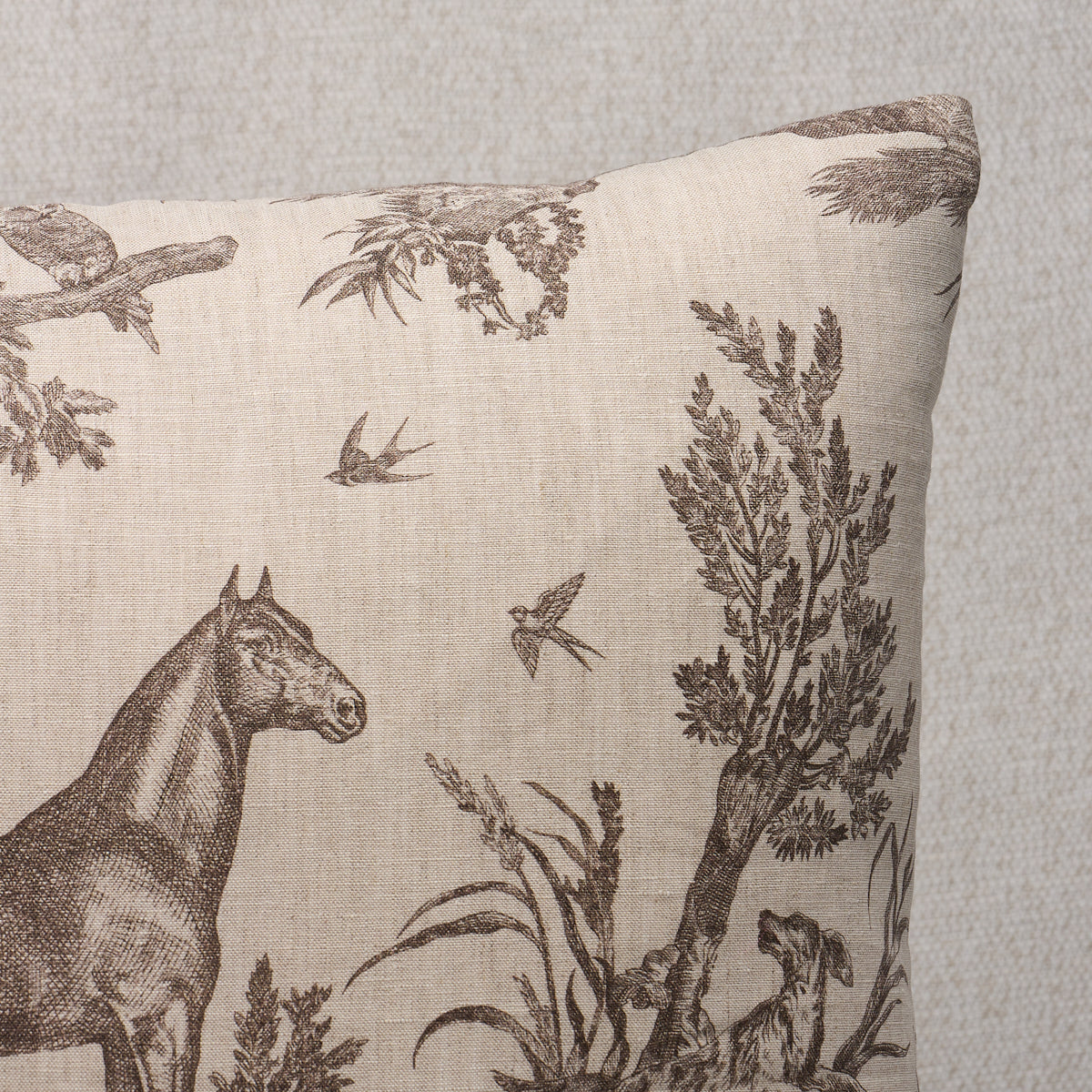 Western Toile Pillow | Sepia