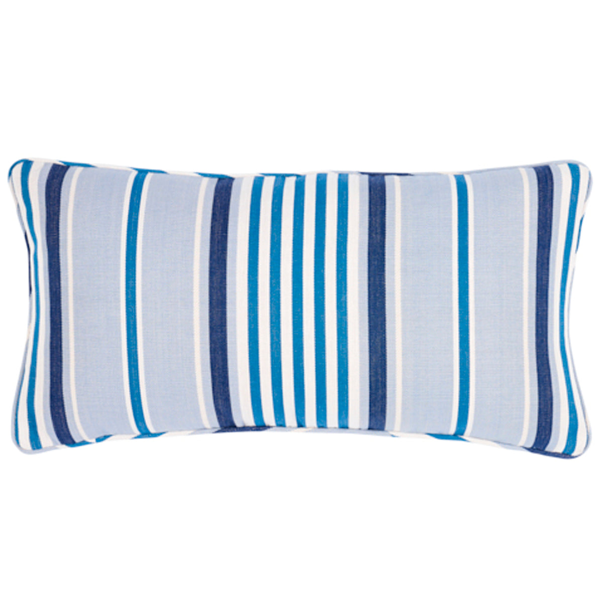 Cuscino a righe in cotone Minzer | Blu