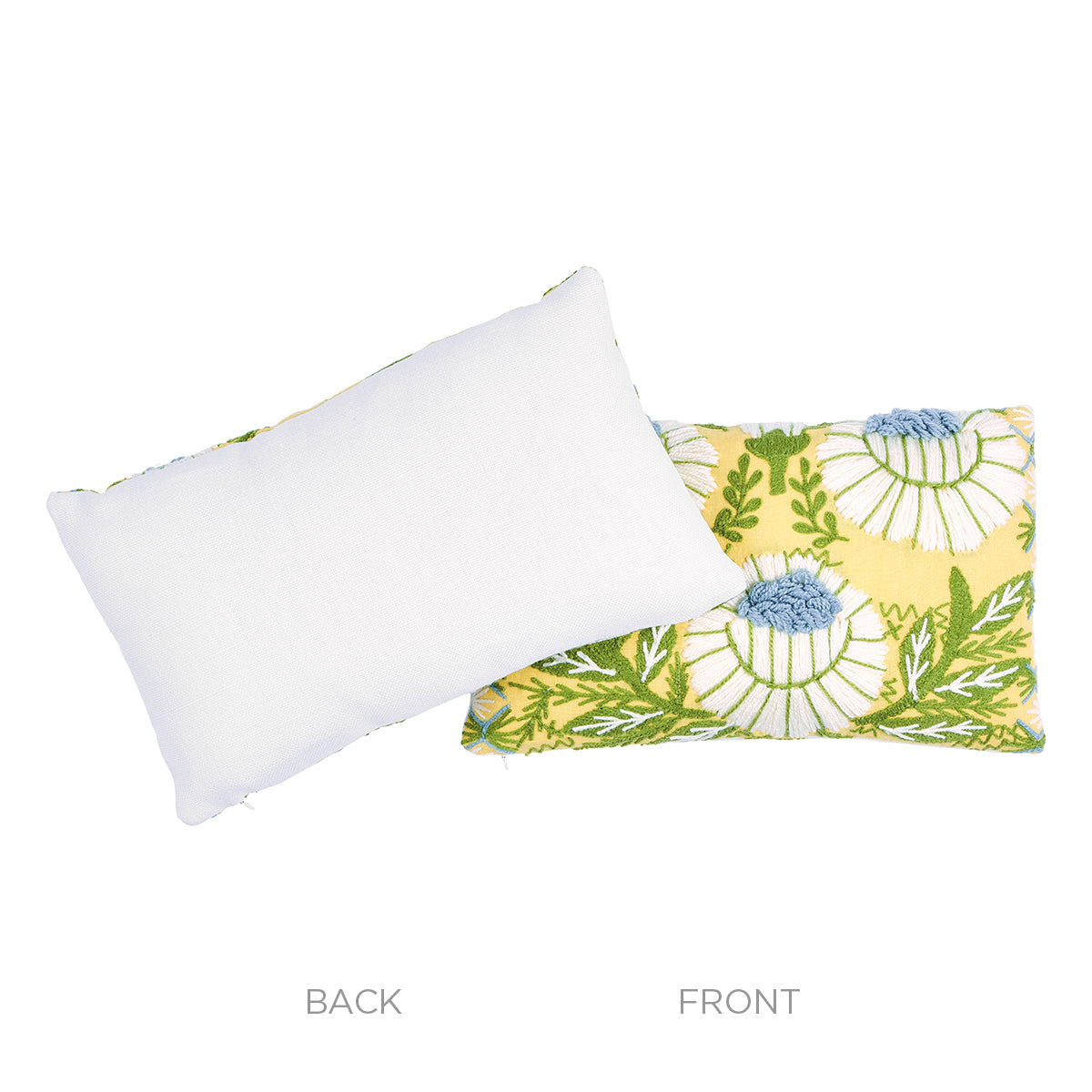 Marguerite Embroidery Pillow B | Buttercup