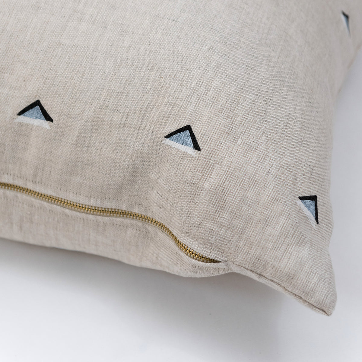 Overlapping Triangles Pillow | Black & White