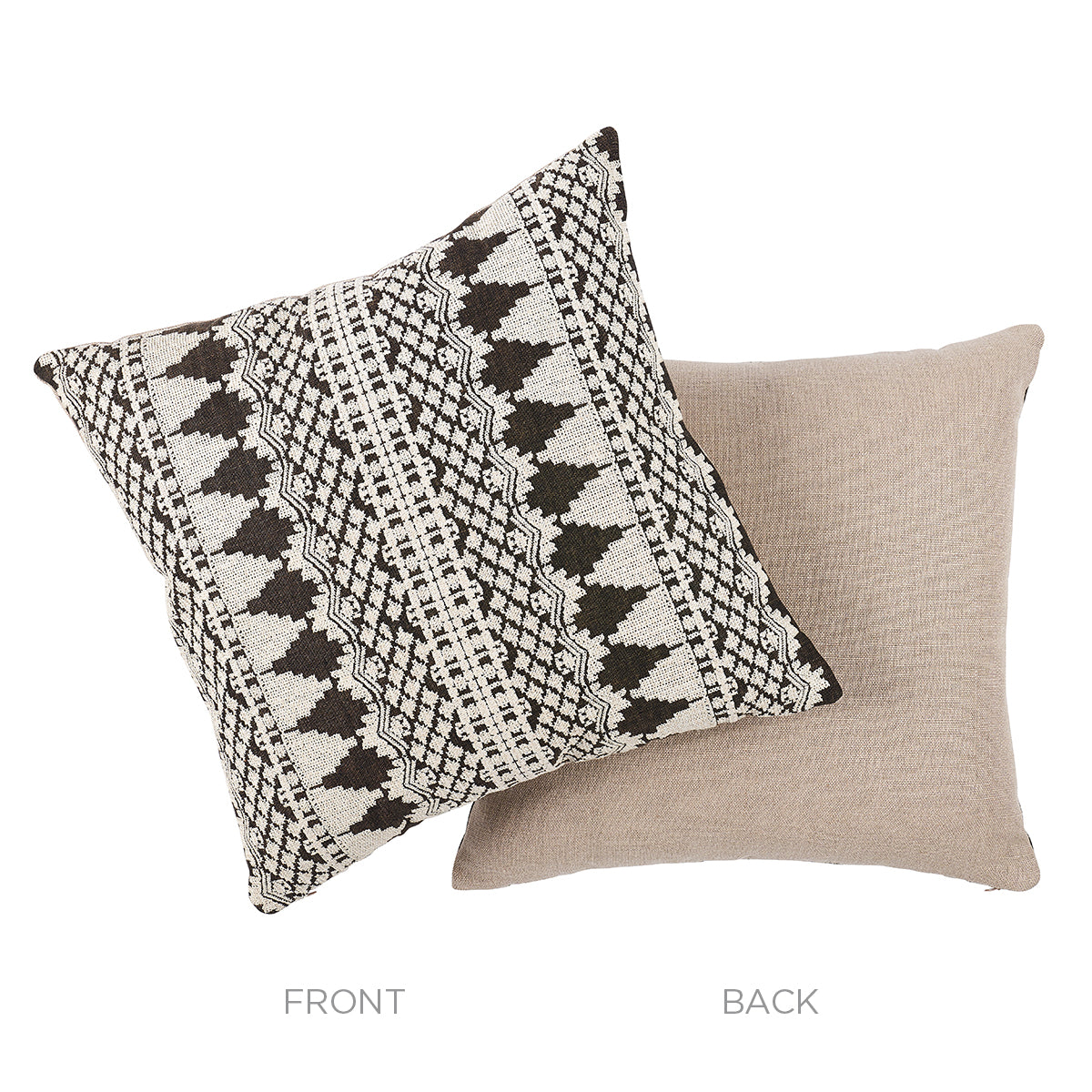 Wentworth Embroidery Pillow | Carbon