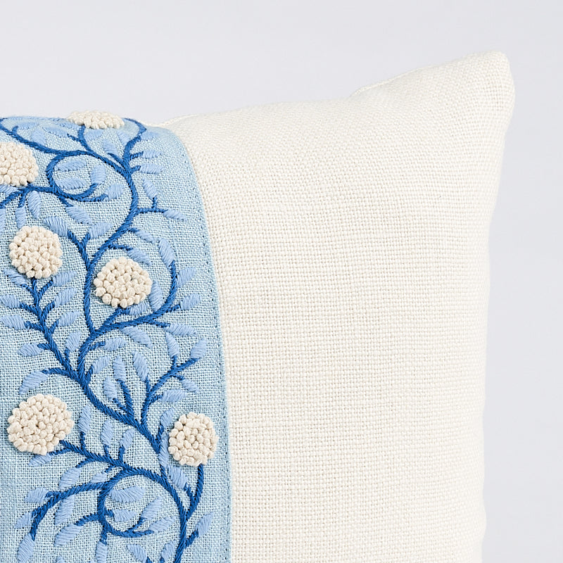 Ashoka Pillow | Ivory & Blue
