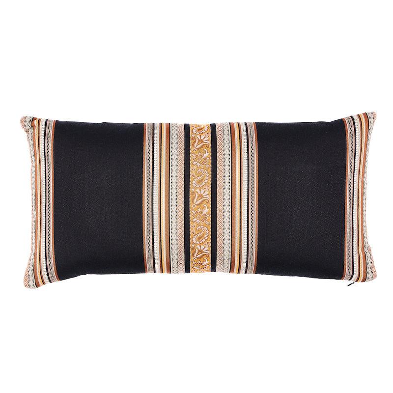 Markova Stripe Pillow | Black
