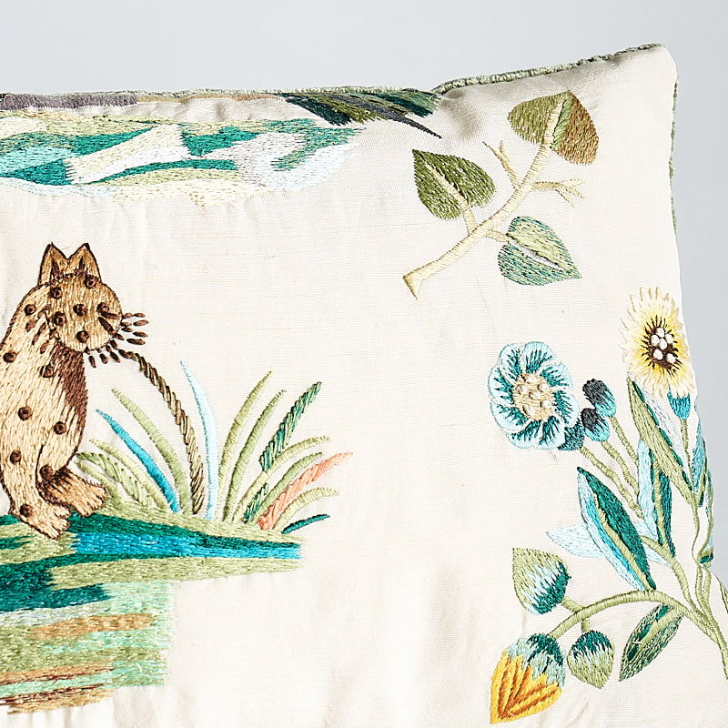 Royal Silk Embroidery Pillow | Multi