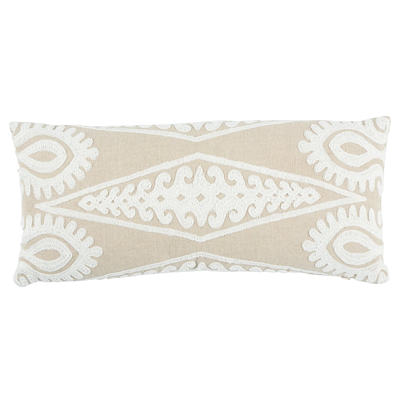 Seema Embroidery Pillow | Natural