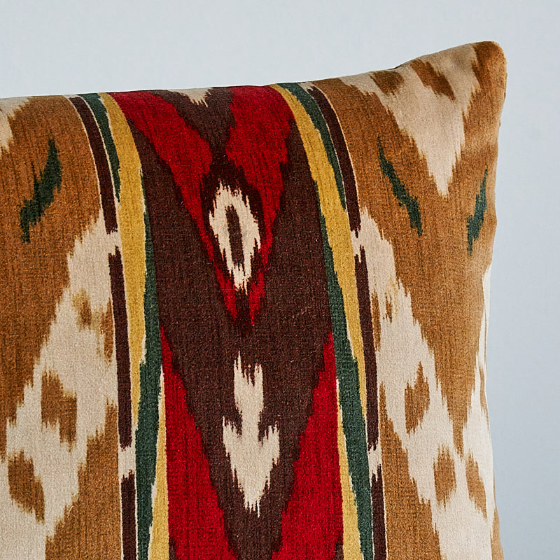 Cuscino in velluto Samar Ikat | Oro