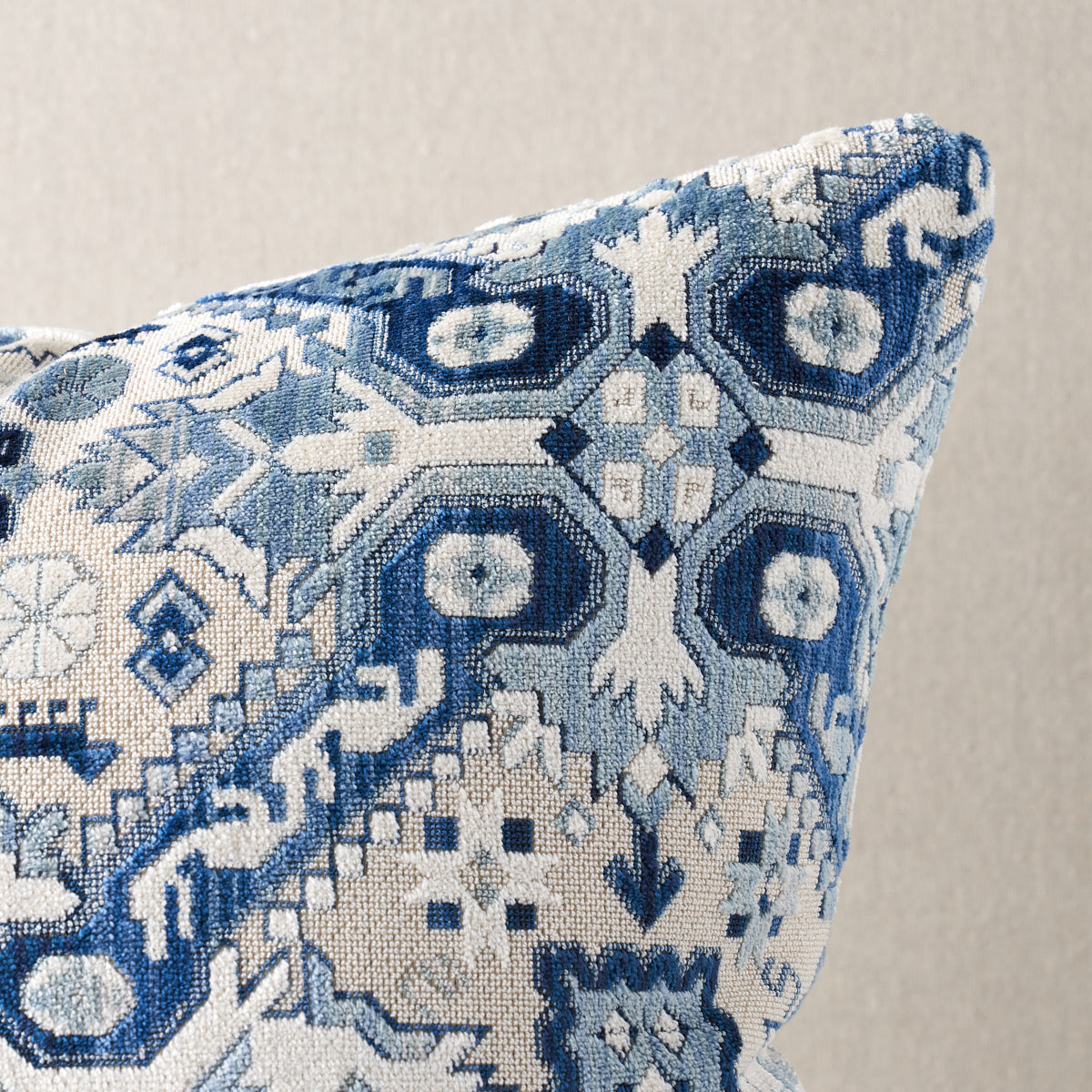 Tiraz Velvet Pillow | Indigo