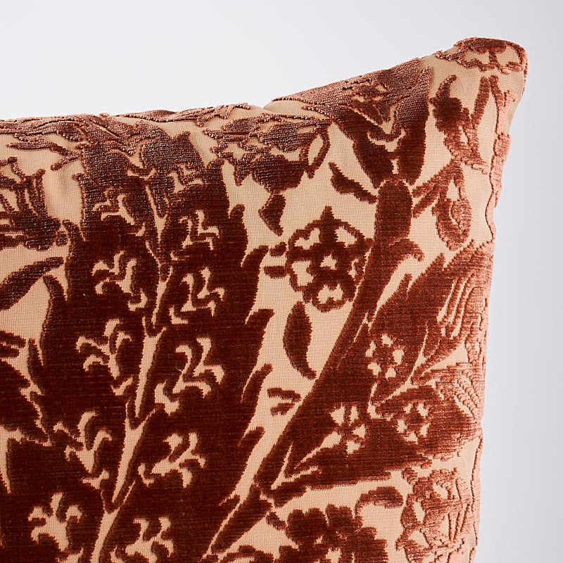 Cuscino in velluto Saz Paisley | Terracotta